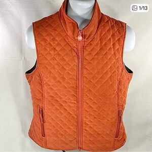 Women's Outback Trading Co Quilted Vest Rust Orange XL